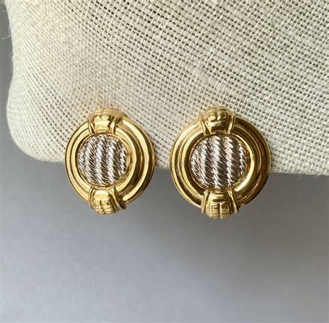 givenchy gold tone clip on earrings|Givenchy diamond earrings.